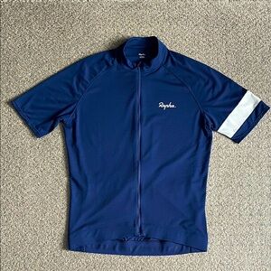 Rapha Navy and White Cycling Jersey